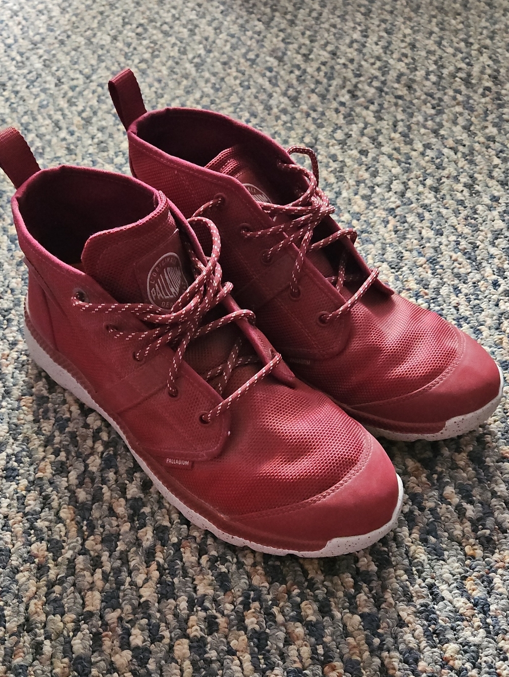 Palladium Men's Maroon Lace-Up Casual Sneakers